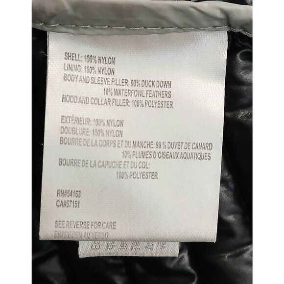 Calvin klien womens large premium duck down puffer jacket packable black hoodie - Picture 9 of 10